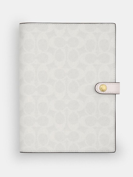 Coach Other - Coach Outlet Notebook In Signature Canvas White